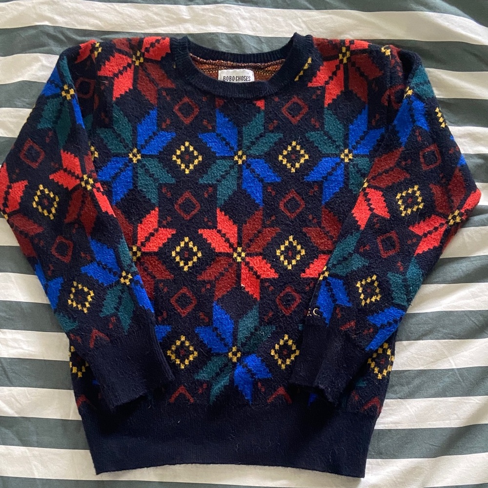 Bobo Choses Multicolor Geometric Sweater VGUC